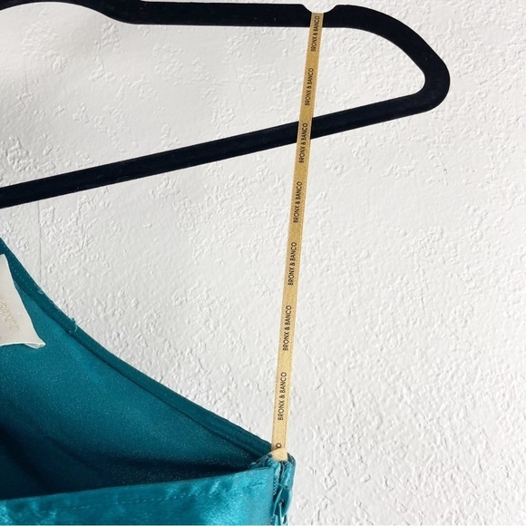 Bronx and Banco Monica Ruffle Asymmetrical Gown in Blue Formal Black Tie Dress - Picture 7 of 12